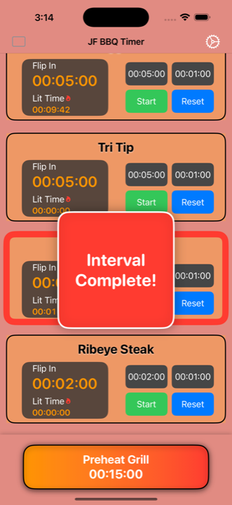GrillTime Pro screenshot